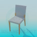 3d model Chair on wooden legs - preview