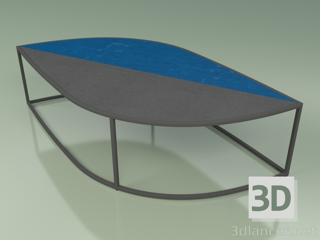 3d model Coffee table 002 (Glazed Gres Storm-Sapphire, Metal Smoke) - preview