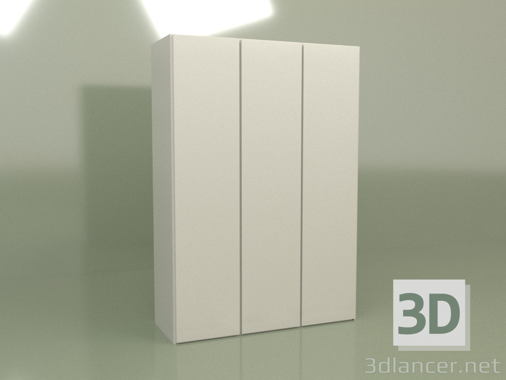 3d model Wardrobe 3 doors Mn 130 (Ash) - preview