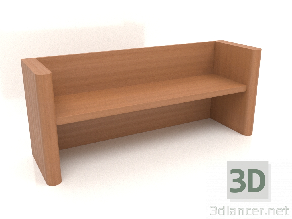 3d model Banco VK 07 (1800x524x750, rojo madera) - vista previa