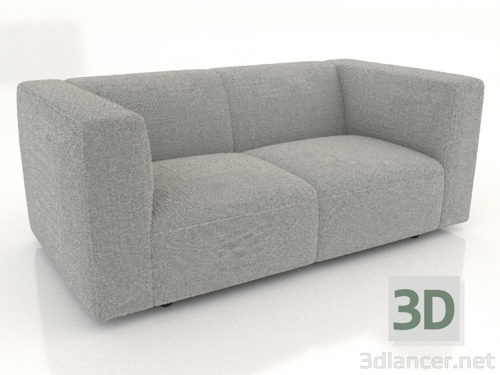 3d model 2-seater sofa (L) - preview