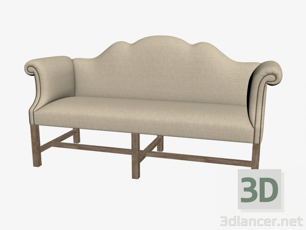 3d модель Диван классический двухместный SOFA-BENCH – превью