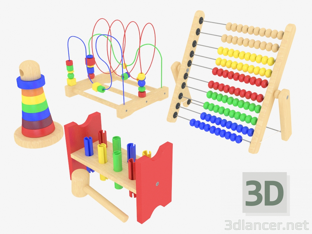 3 डी मॉडल खिलौने का सेट - पूर्वावलोकन