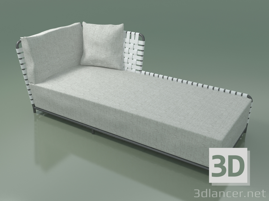 modello 3D Dormeuse modulare InOut (820, alluminio laccato grigio) - anteprima