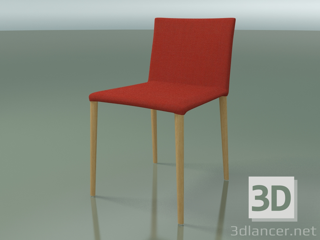 3d model Silla 1707 (H 77-78 cm, con tapicería de tela, roble natural L22) - vista previa