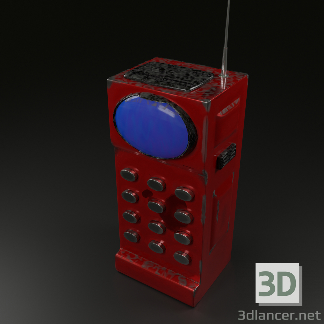 3d futuristic handset model buy - render