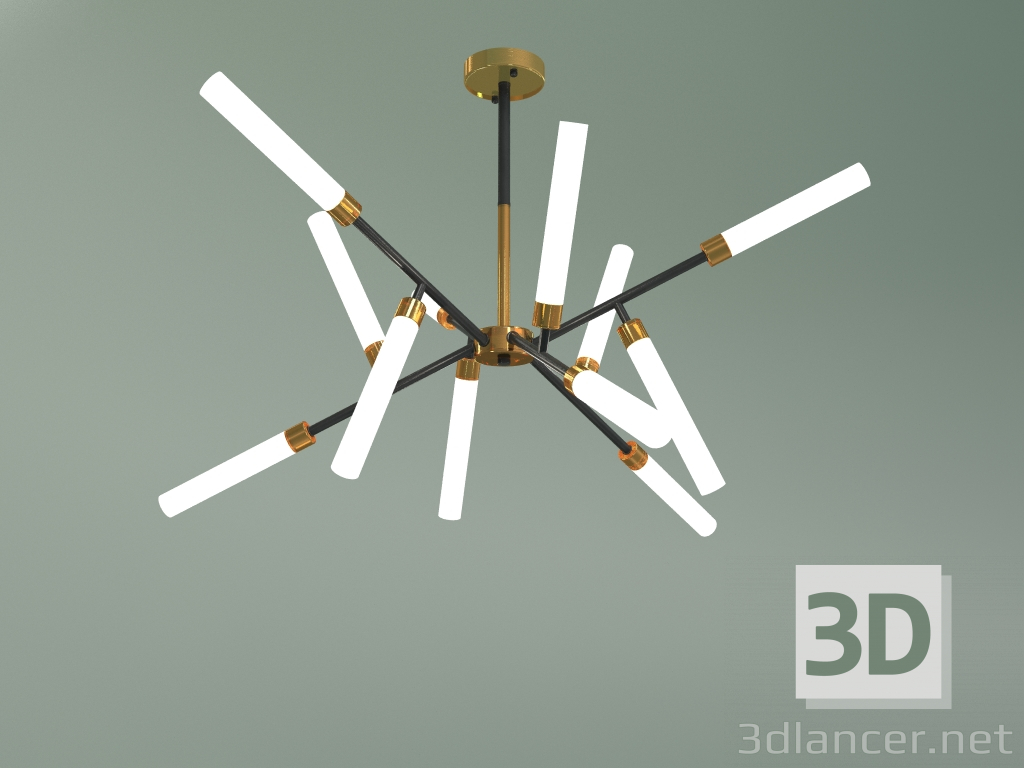 Modelo 3d Lustre suspenso Alvin 70120 12-900 (preto) - preview