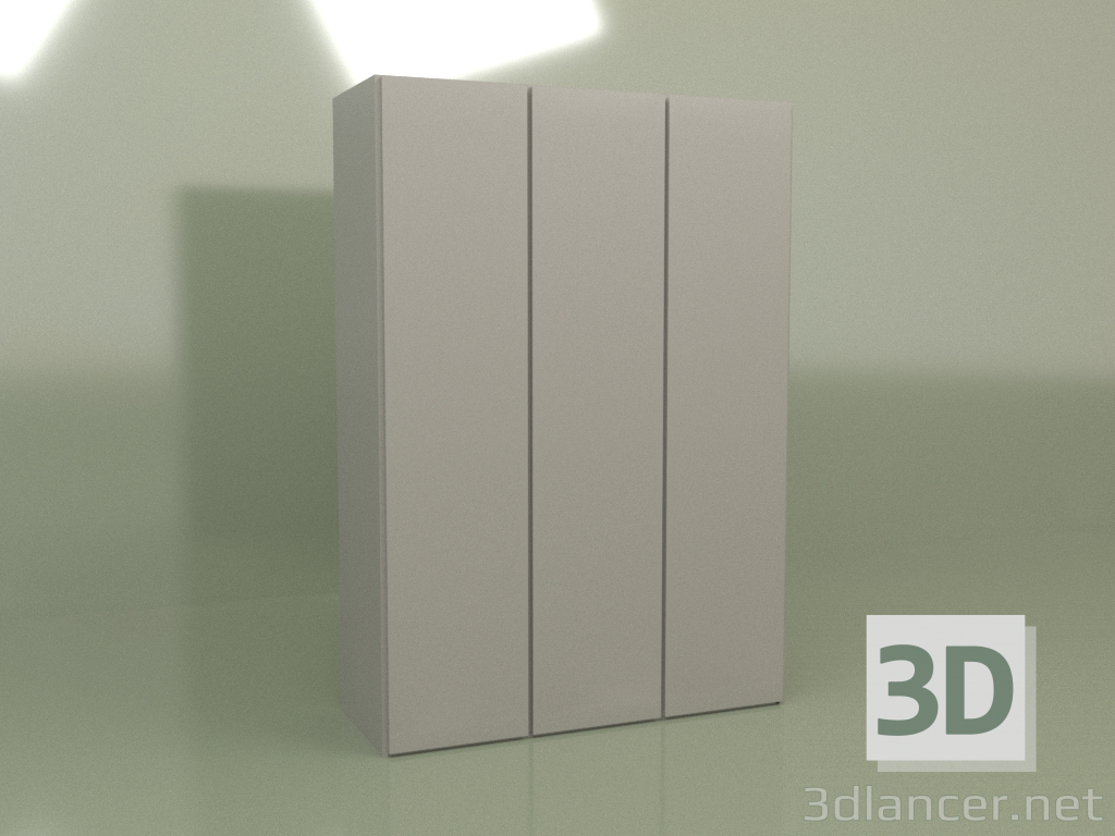 Modelo 3d Roupeiro 3 portas Mn 130 (cinza) - preview