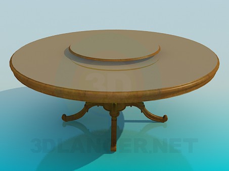 3d model Round table - preview