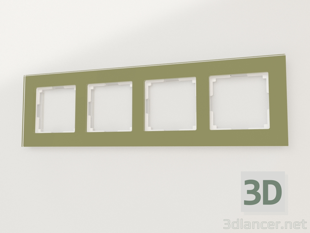 Modelo 3d Moldura para 4 posts Favorit (pistache) - preview