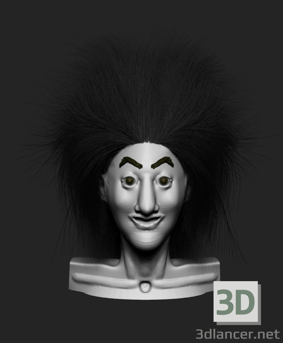 3d model Caricature woman - preview