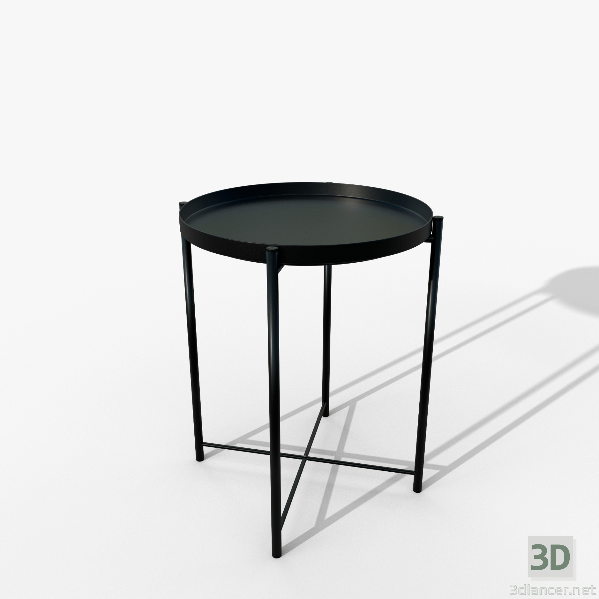 modello 3D di Tavolo Gladom nero IKEA comprare - rendering