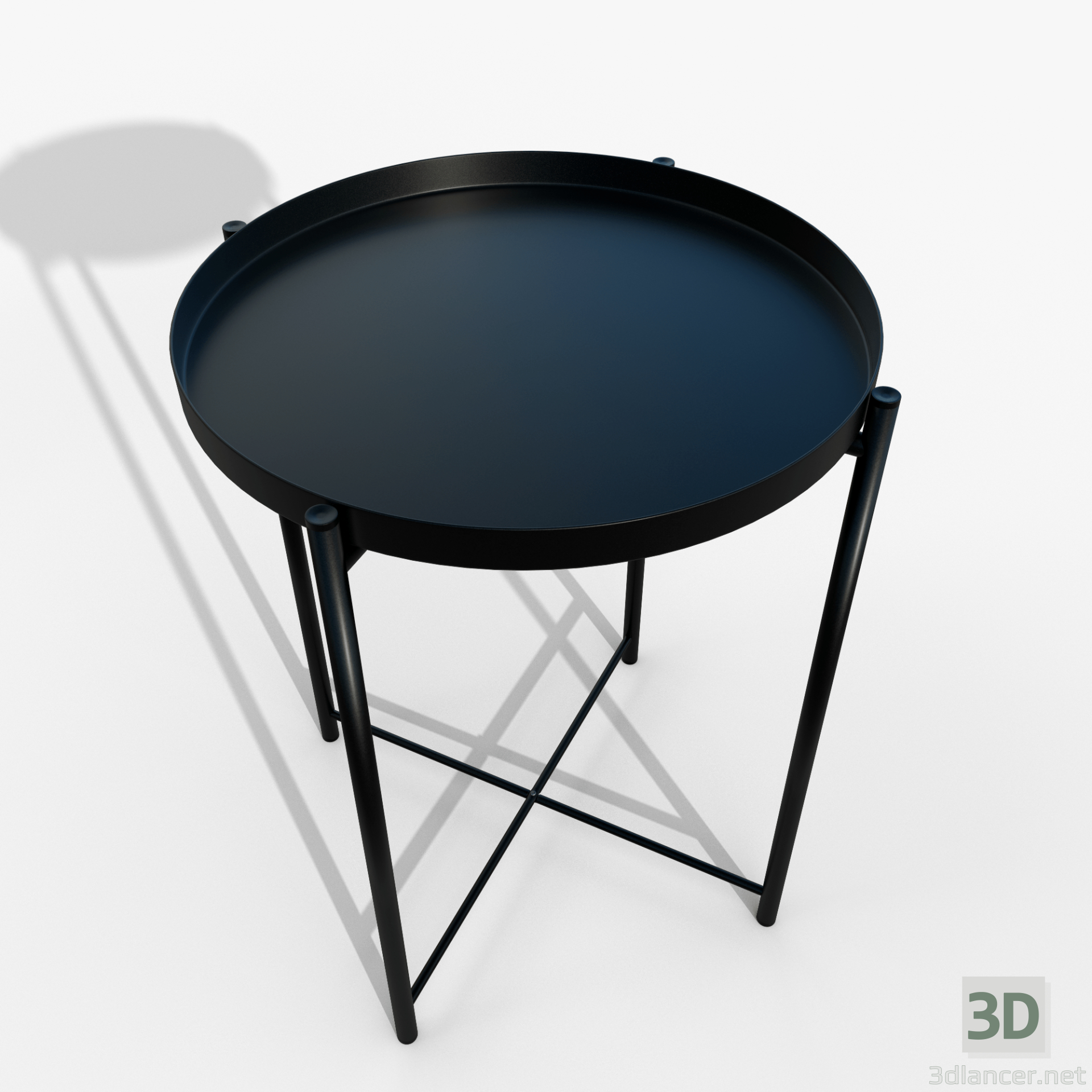 modèle 3D de Table Gladom noire IKEA acheter - rendu