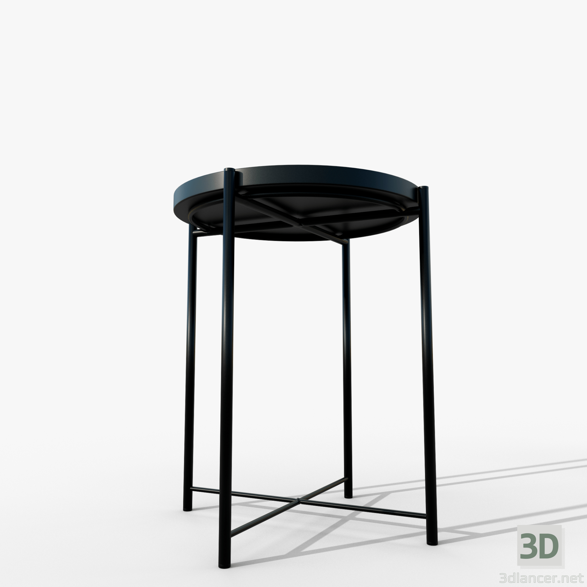 modèle 3D de Table Gladom noire IKEA acheter - rendu