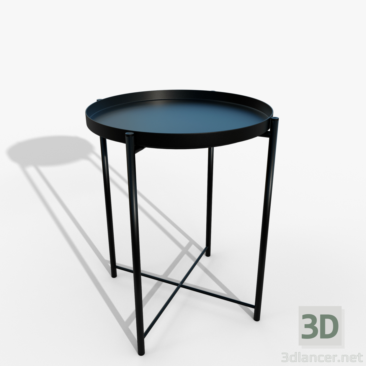 3d Стол Гладом черный IKEA модель купить - ракурс