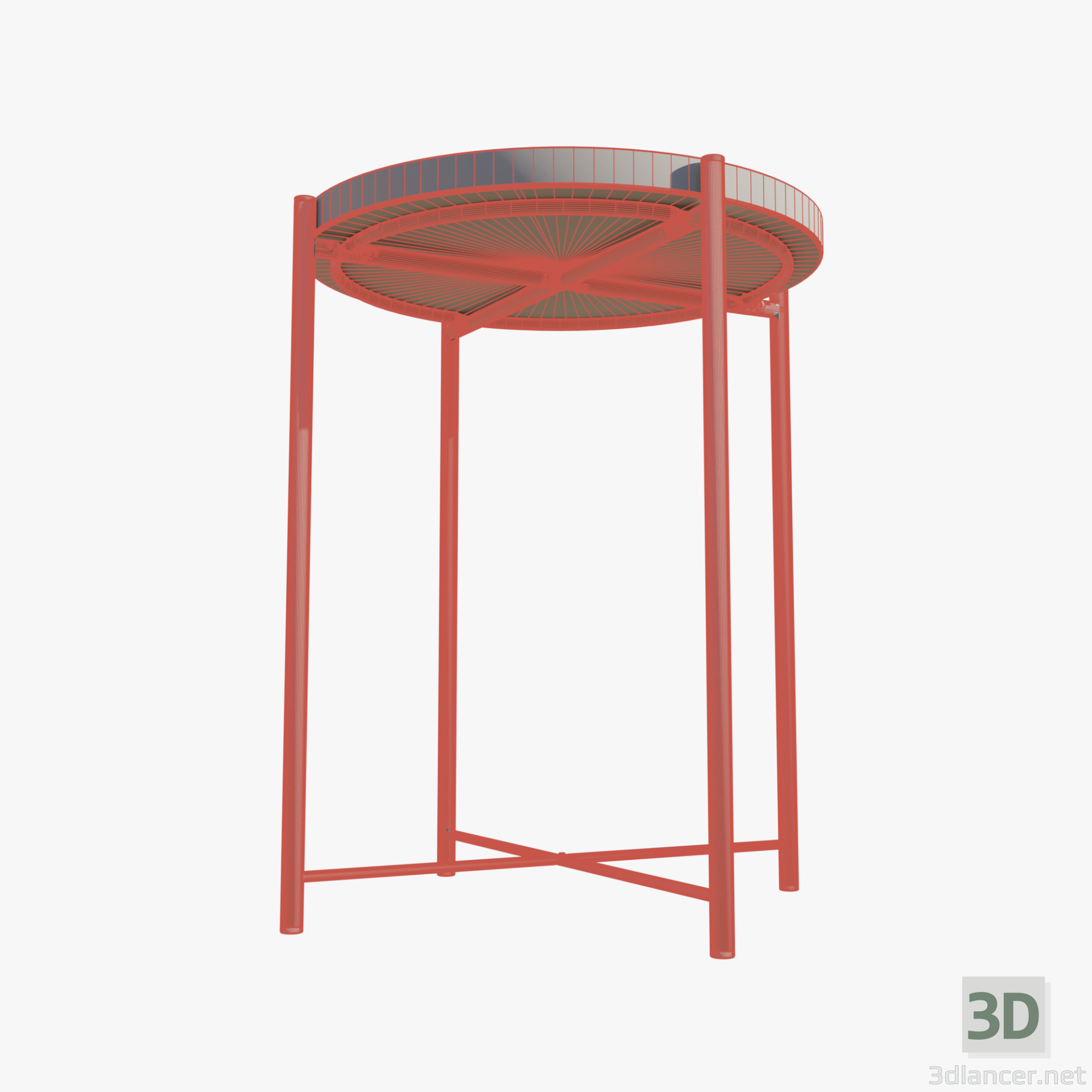 modèle 3D de Table Gladom noire IKEA acheter - rendu