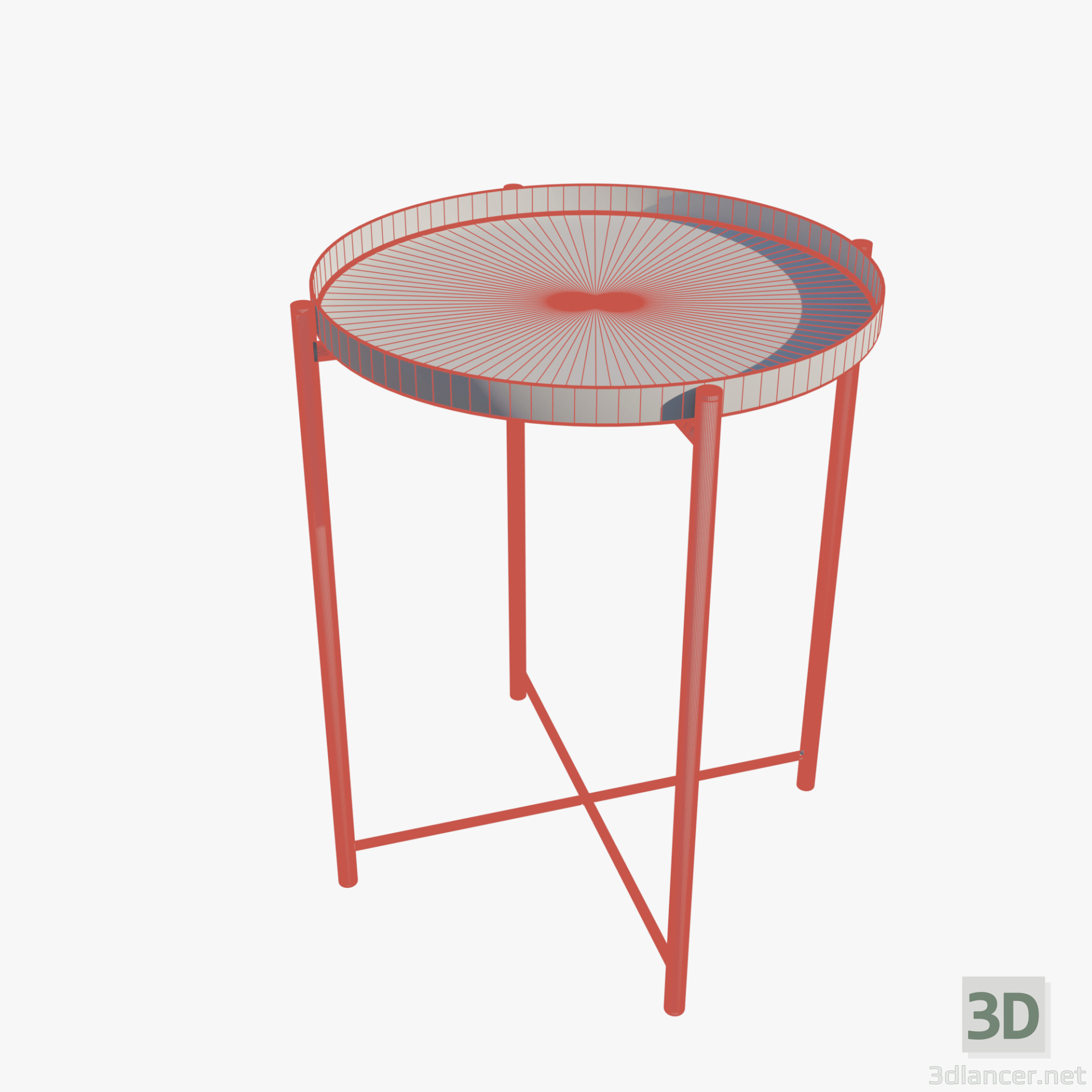 modèle 3D de Table Gladom noire IKEA acheter - rendu