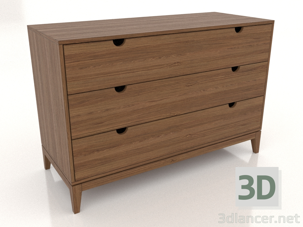 Modelo 3d Cômoda 1200x500 mm (nogueira clara) - preview