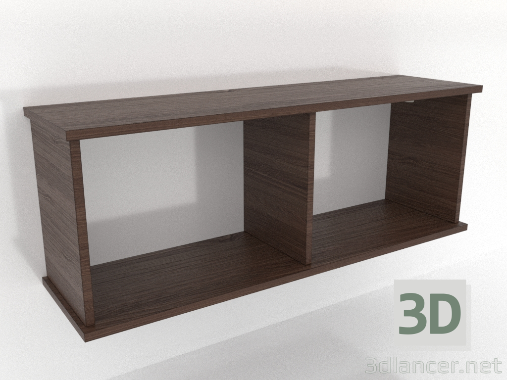3D modeli Askılı raf RAF (açık) 1000 mm (koyu ceviz) - önizleme 3D modeli Askılı raf RAF (açık) 1000 mm (koyu ceviz) - önizleme