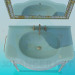 3d model Washbasin with mirror - preview