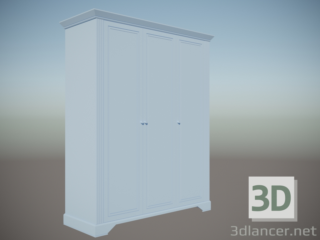 3D modeli Beyaz Gerbor gardırop - önizleme