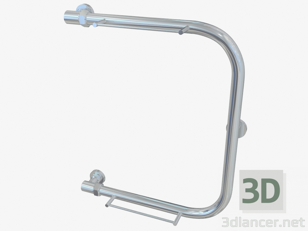 modello 3D Radiatore a forma di P (ripiani 500x400 +2) - anteprima