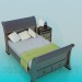 Modelo 3d Cama de solteiro - preview