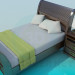 Modelo 3d Cama de solteiro - preview