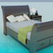 Modelo 3d Cama de solteiro - preview