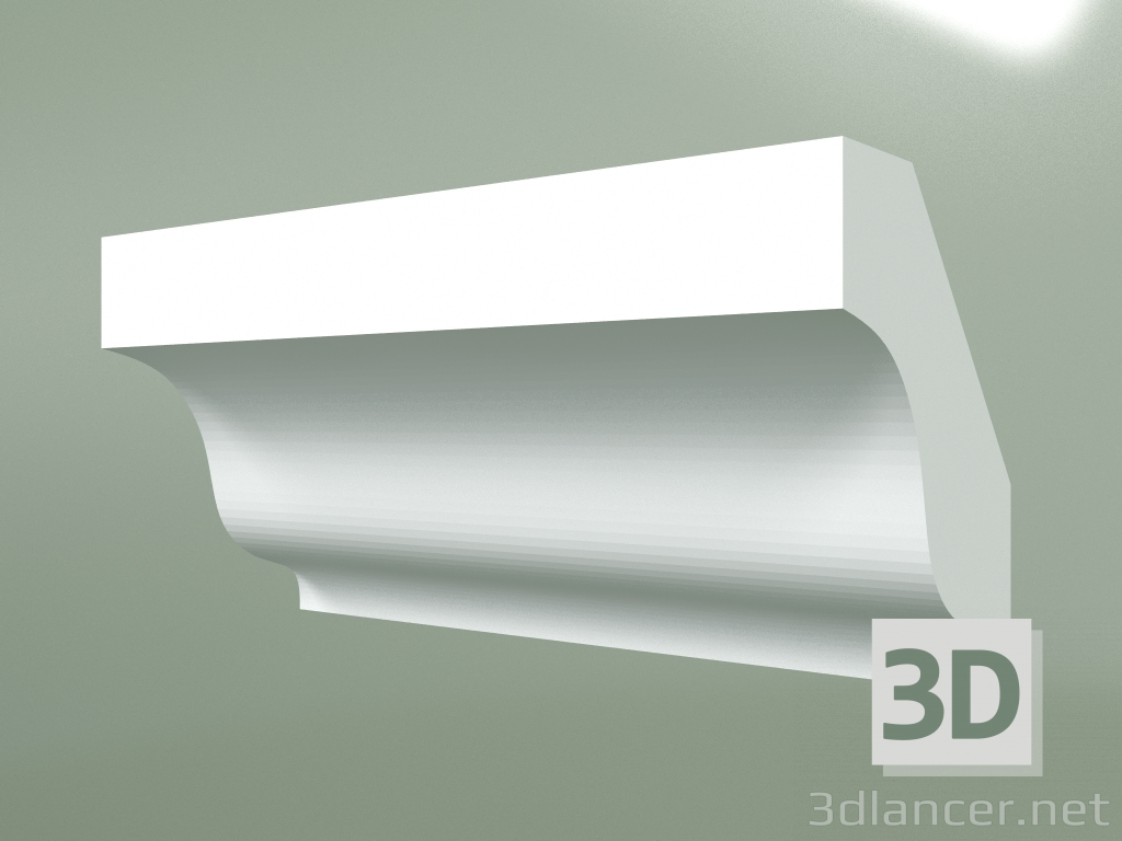 modello 3D Cornicione in gesso (zoccolo a soffitto) KT002 - anteprima