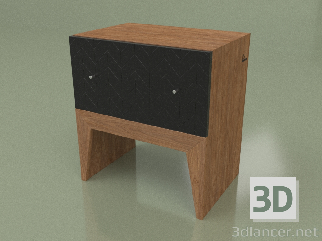 modello 3D Comodino STILL NEW (freza shevron ral 9004 oreh) - anteprima