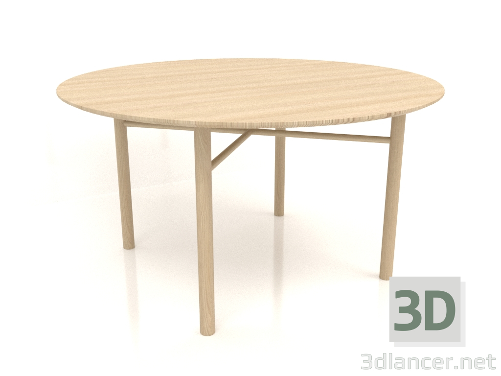 Modelo 3d Mesa de jantar DT 02 (opção 1) (D=1400x750, madeira branca) - preview