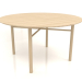 3d model Dining table DT 02 (option 1) (D=1400x750, wood white) - preview