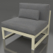 3d model Modular sofa, section 3, high back (Gold) - preview