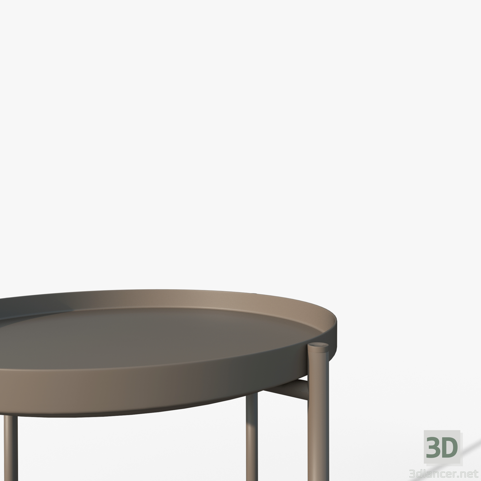 modello 3D di Tavolo Gladom grigio IKEA comprare - rendering