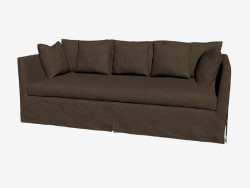 Dreifaches Sofa, im klassischen Stil (dunkel)