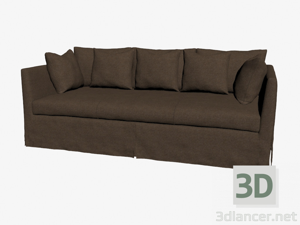 3d model Triple sofa, in classic style (dark) - preview