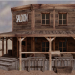 3d Saloon wild west model buy - render