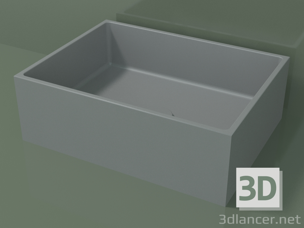 3d model Lavabo sobre encimera (01UN21101, Silver Grey C35, L 48, P 36, H 16 cm) - vista previa