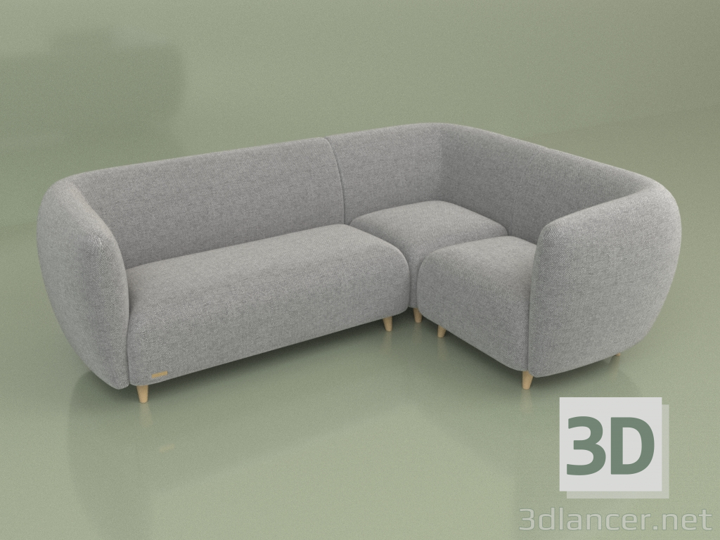 3d model Modular corner sofa Kyoto (K5 + K7 + K4) - preview