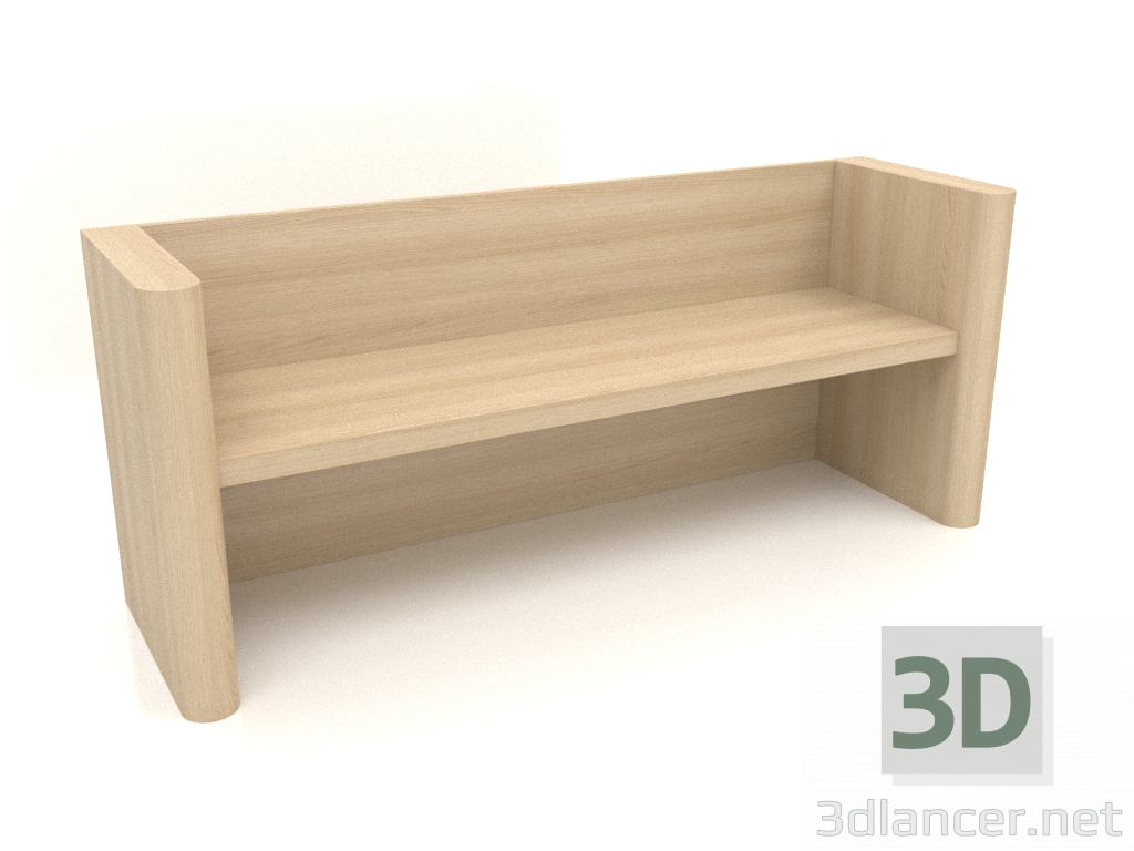 3d model Banco VK 07 (1800x524x750, blanco madera) - vista previa