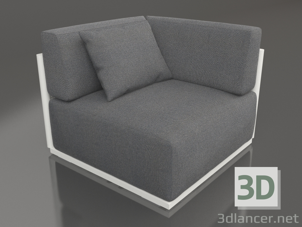 modèle 3D Module canapé section 6 (Gris agate) - preview