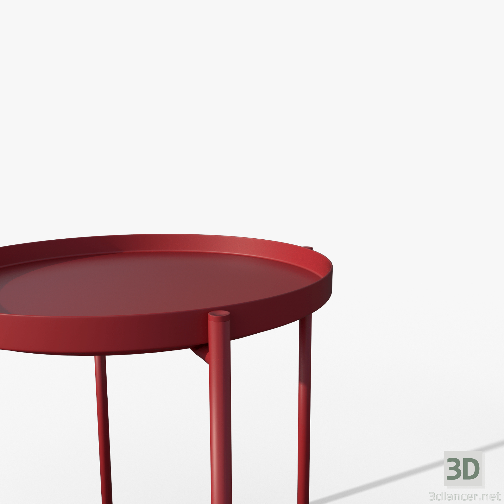 modèle 3D de Table Gladom rouge IKEA acheter - rendu