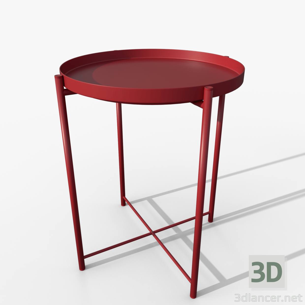 3D Gladom masa kırmızı IKEA modeli satın - render