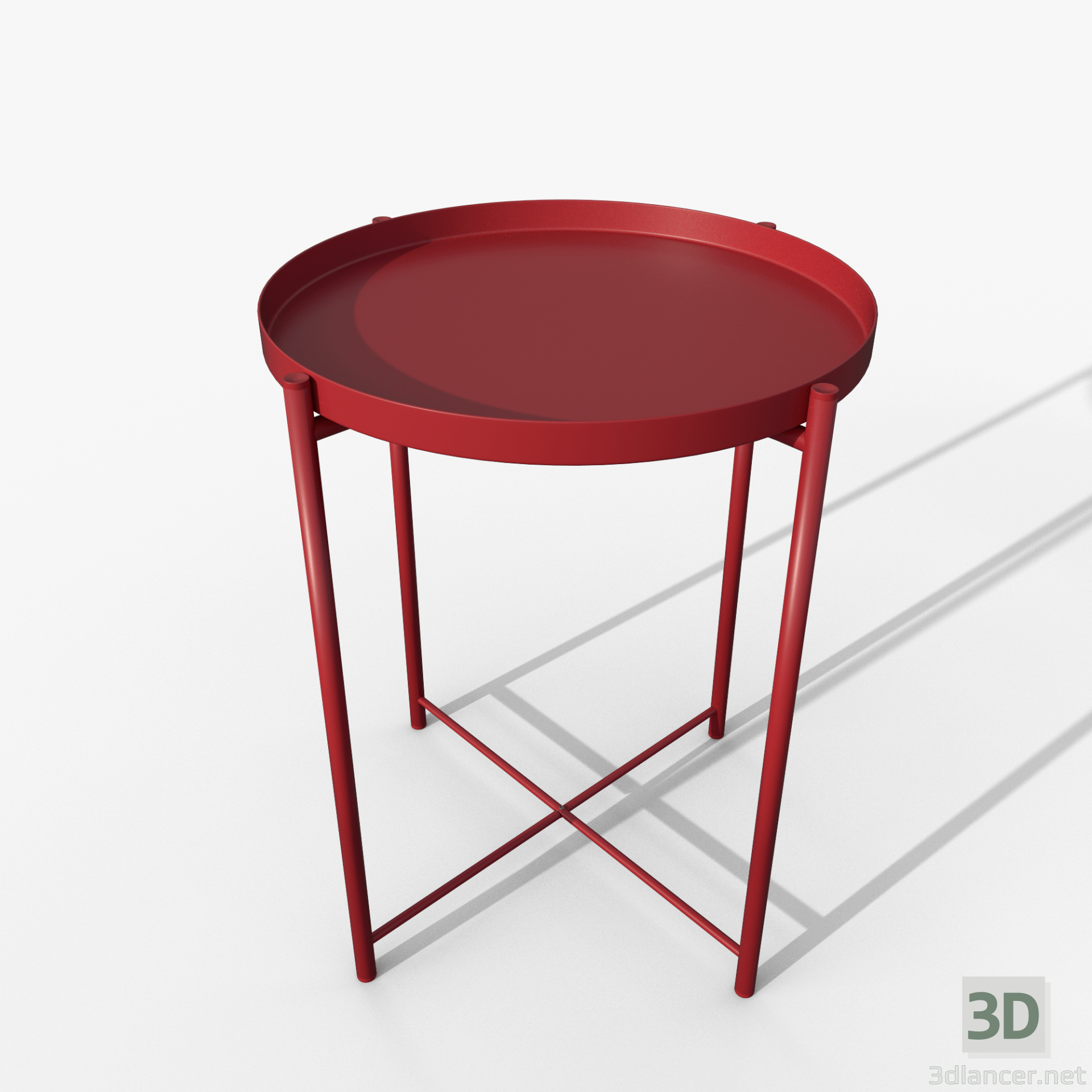 modèle 3D de Table Gladom rouge IKEA acheter - rendu