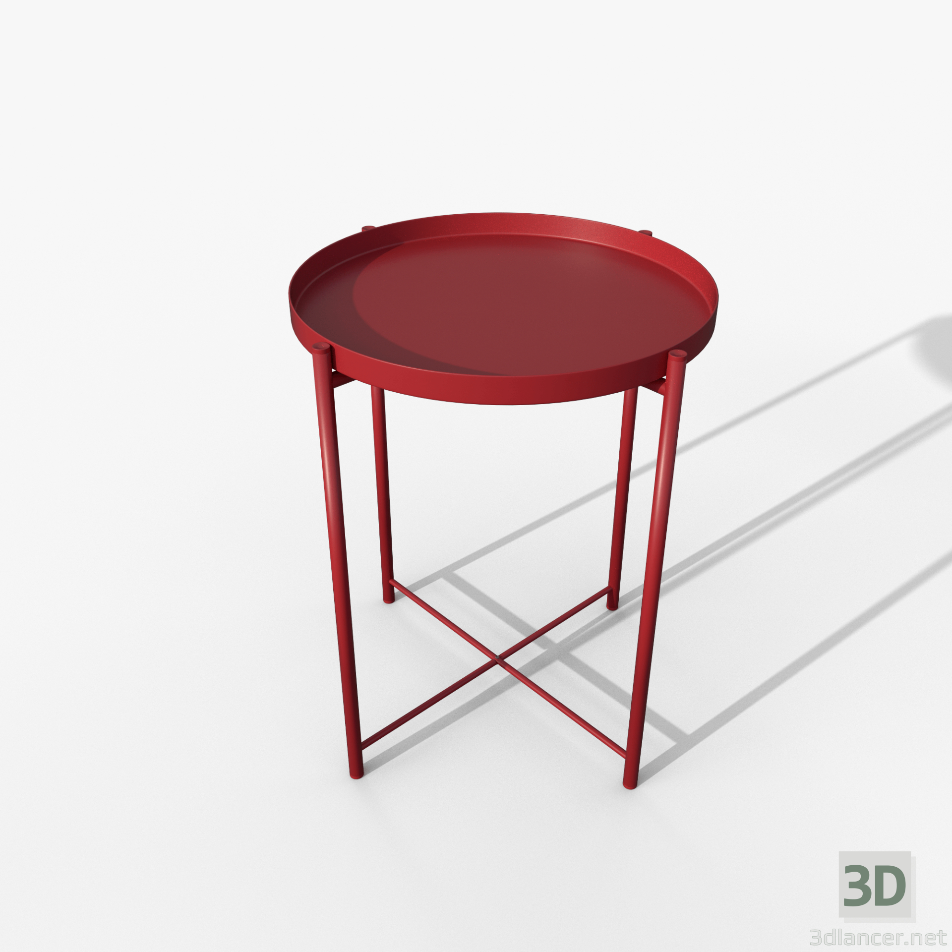 Gladom Tisch rot IKEA 3D-Modell kaufen - Rendern