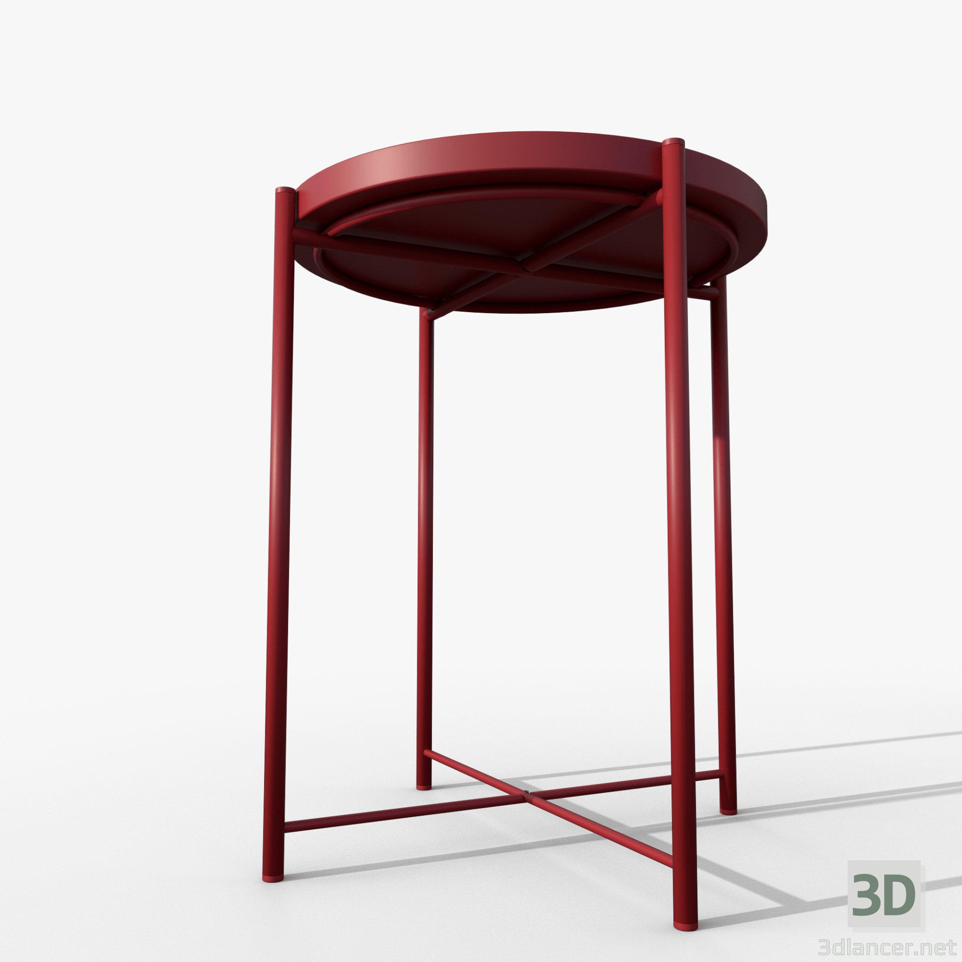 modèle 3D de Table Gladom rouge IKEA acheter - rendu