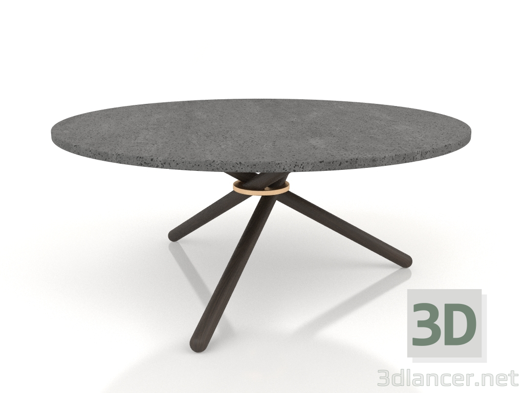 3D Modell Bertha Couchtisch (Dunkler Beton, Dunkle Eiche) - Vorschau