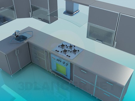 3d model Kitchen - preview