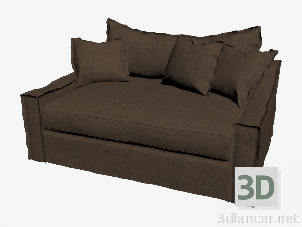 3d модель Диван двоспальний LOVESEAT (темний) – превью